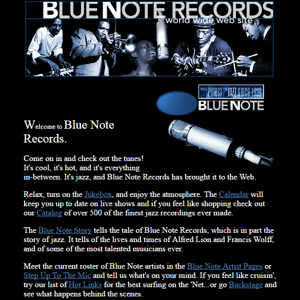 Blue Note Records website screenshot