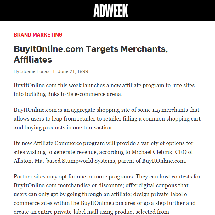 A relevant article in AdWeek
