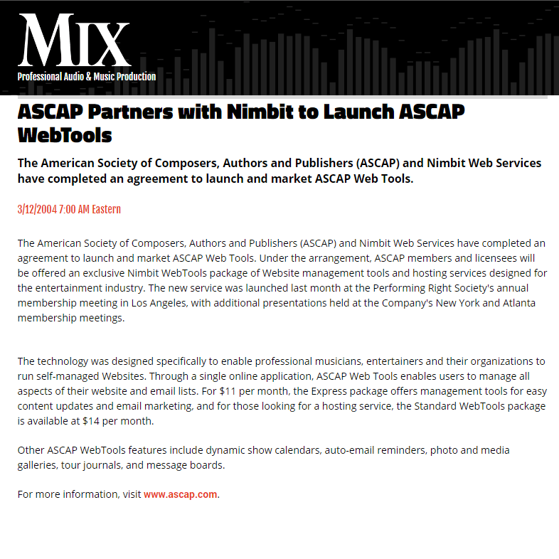 A relevant article in Mix Magazine